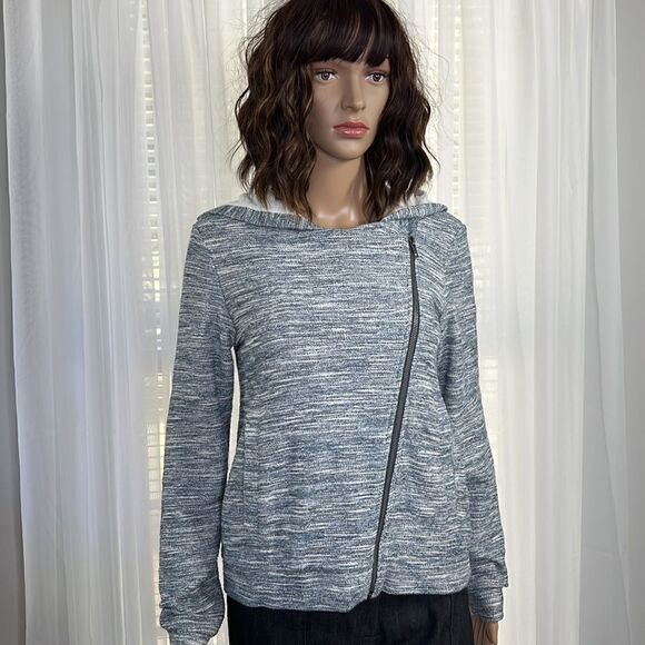 Anthropologie Saturday Sunday Knit Hooded Zip Jacket XS - Picture 3 of 9